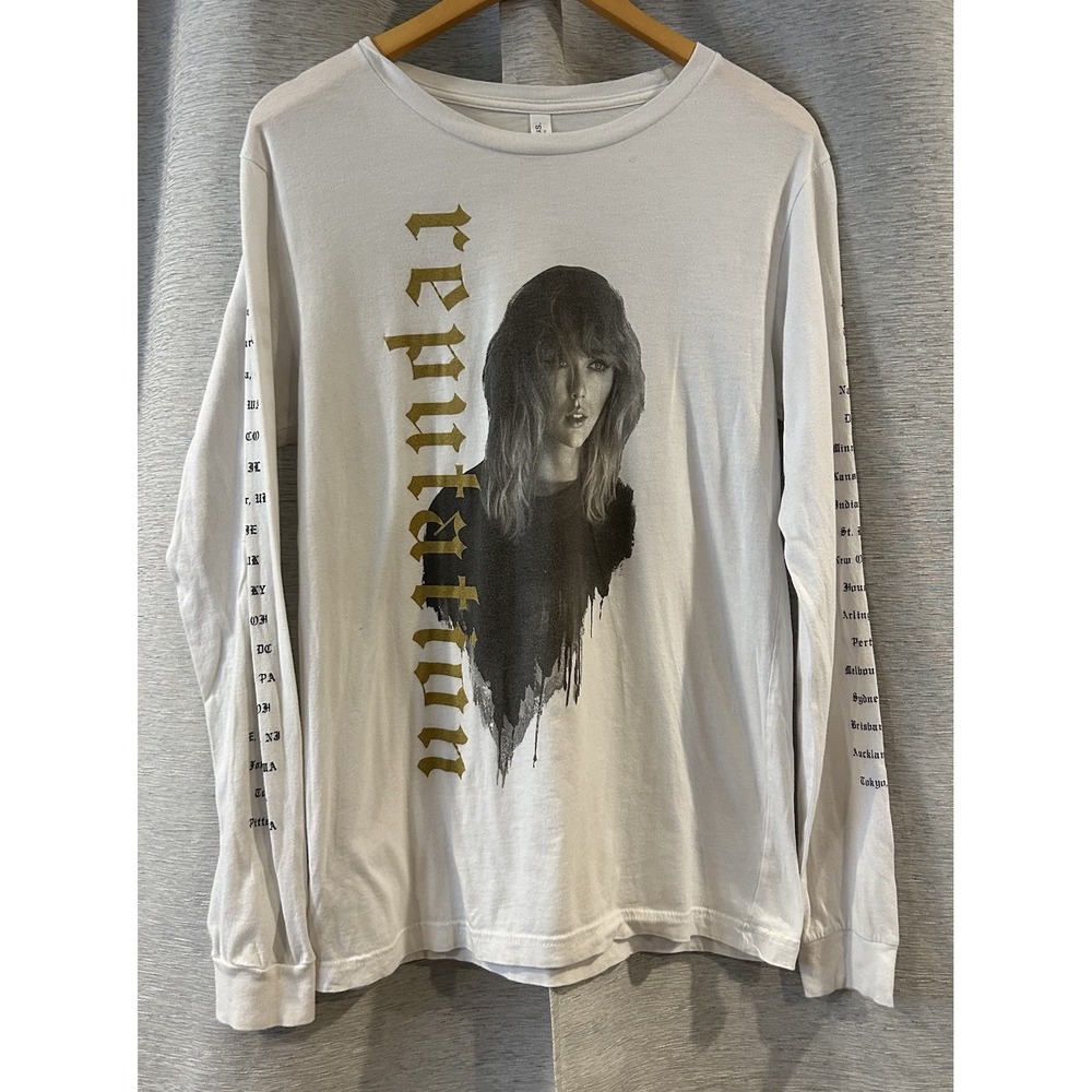 2018 Taylor Swift Reputation Stadium Tour Long Sleeve Shirt Women M White Music‎